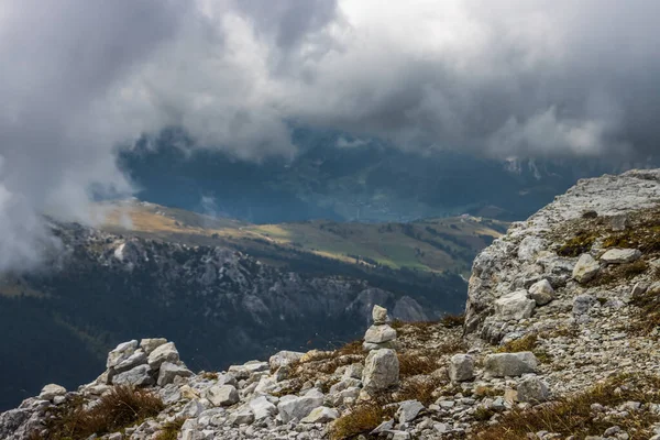Горная Тропа Лагазуой Доломитовых Альпах — стоковое фото