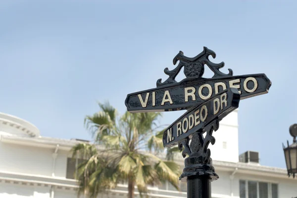 Rodeo Drive sign in Beverly Hills — Stock Photo, Image