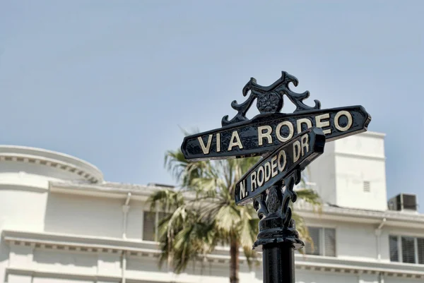 Rodeo Drive sign in Beverly Hills — Stock Photo, Image