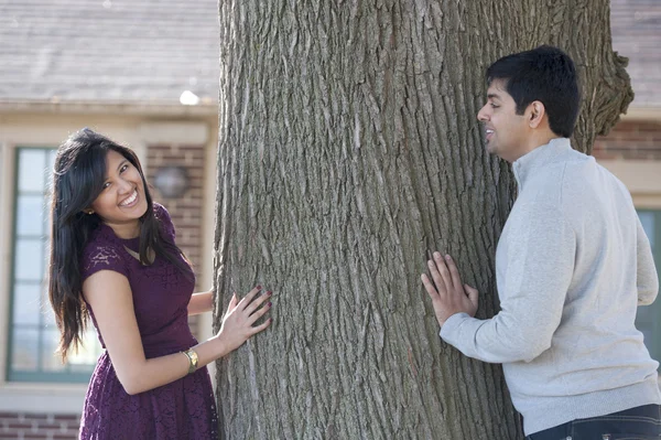 A Young Happy Indian Couple — Stock Photo, Image