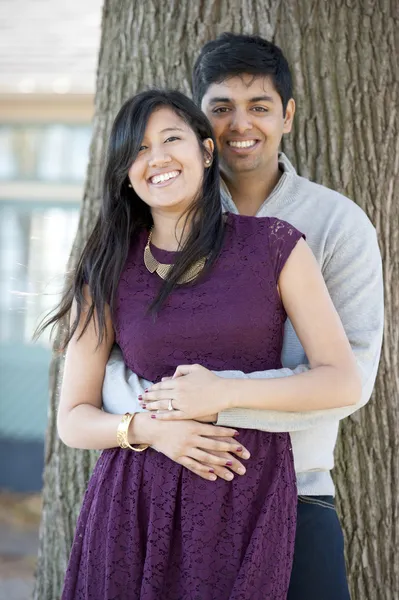 A Young Happy Indian Couple — Stock Photo, Image