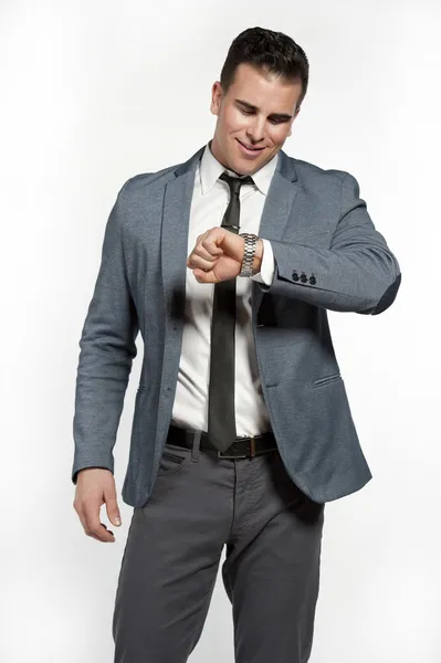スーツでアスレチックの白い男性モデル — ストック写真