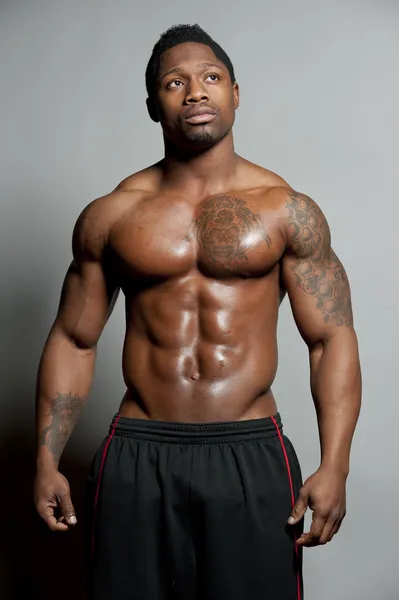 African American Body Builder — Stock Photo, Image