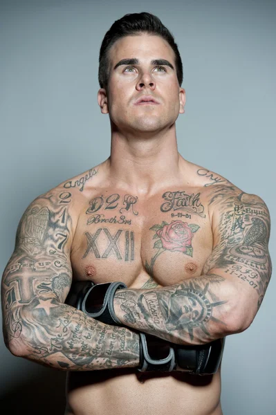 Beyaz adam Mma boksör