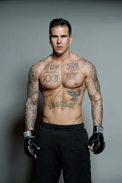 Beyaz adam Mma boksör