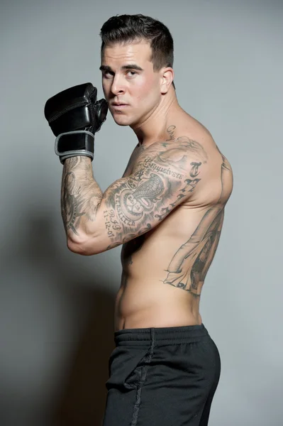 Beyaz adam Mma boksör