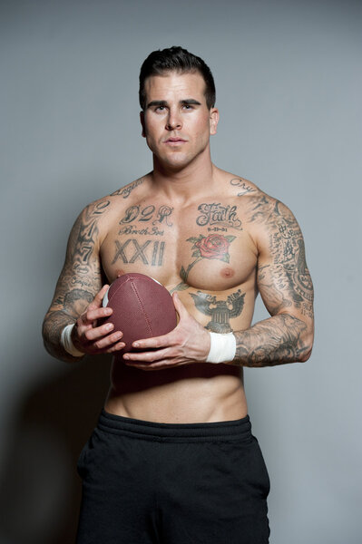 White Male Football Player