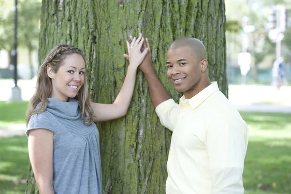 Young couple posing on a sunny day — Stock Photo, Image