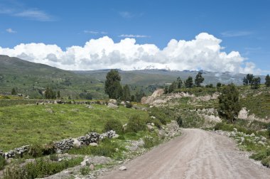 Arequipa yakınındaki Perulu karayolu