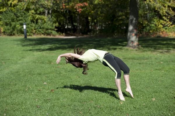 Model uitvoeren van gymnastiek — Stockfoto