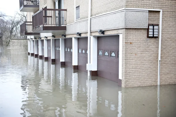 Flooded roadway in the Chicago area — Stock Photo, Image