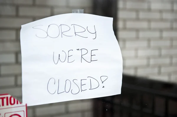 Sorry we're closed sign — Stock Photo, Image