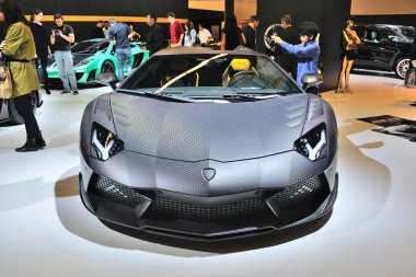 Frankfurt - Eylül 14: Lamborghini Aventador Carbonado Mansory tarafından