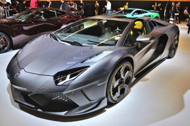 Frankfurt - Eylül 14: Lamborghini Aventador Carbonado Mansory tarafından
