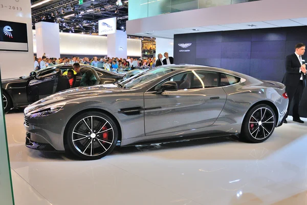 FRANKFURT - SEPT 14: Aston Martin Vanquish Coupe presented as wo — Stock Photo, Image