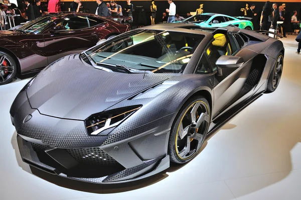 FRANKFURT - SEPT 14: Lamborghini Aventador Carbonado by Mansory — Stock Photo, Image