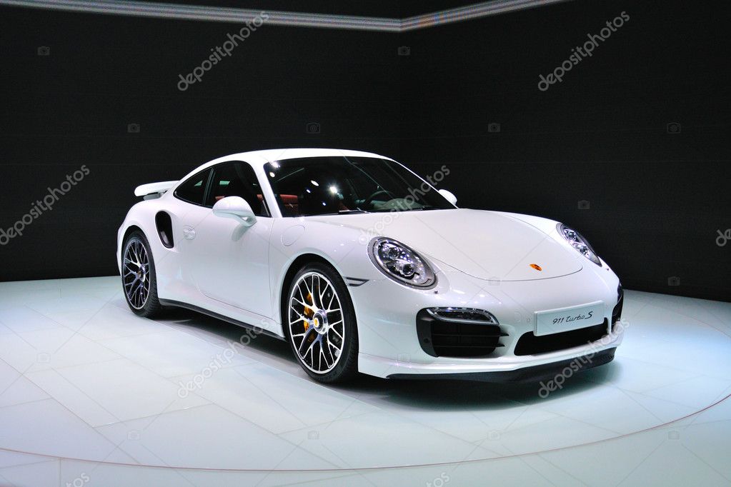 FRANKFURT - SEPT 14: Porsche 911 Turbo S presented as world premiere at the 65th IAA (Internationale Automobil Ausstellung) on September 14, 2013 in Frankfurt, Germany