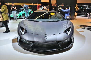 Frankfurt - Eylül 14: Lamborghini Aventador Carbonado Mansory tarafından