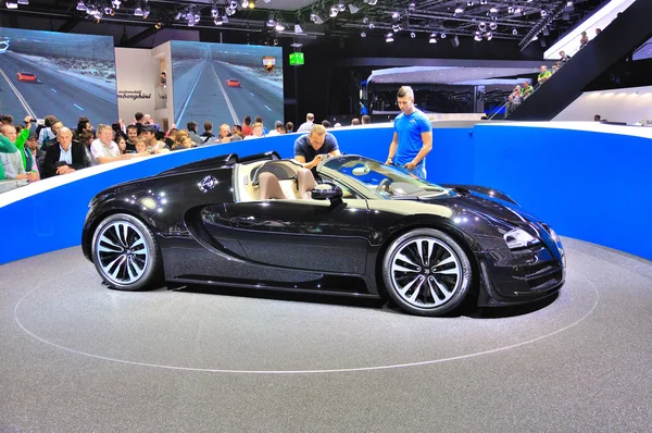 FRANKFURT - SEPT 14: Bugatti Veyron Grand Sport LOr Blanc presen Stock Picture