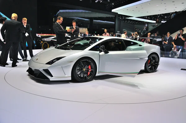 FRANKFURT - SEPT 14: Lamborghini Gallardo Squadra Corse presente — Stock Photo, Image