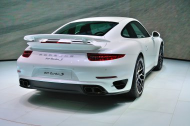Frankfurt - Eylül 14: Porsche 911 Turbo S dünya prem sunulan