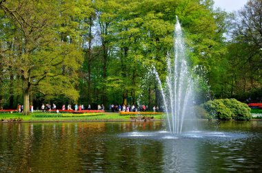 holland Park'ta keukenhof nehre fontain