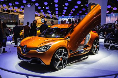 Frankfurt - Eylül 21: wo sunulan renault captur konsept otomobil