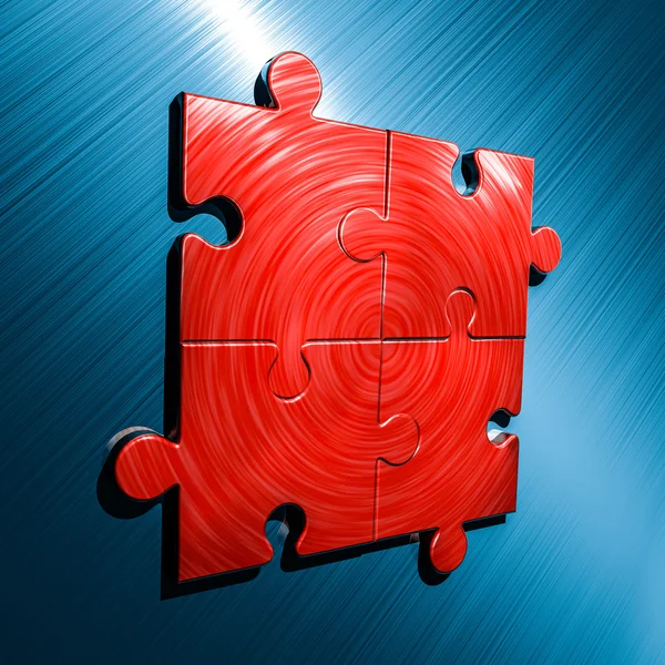 Puzzle Backgroung Red - Blue — Stock Photo, Image