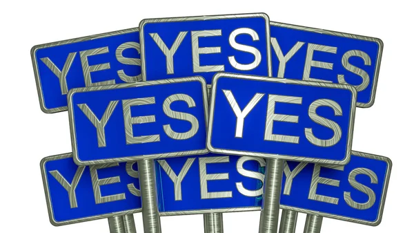 Yes (blue) — Stock Photo, Image