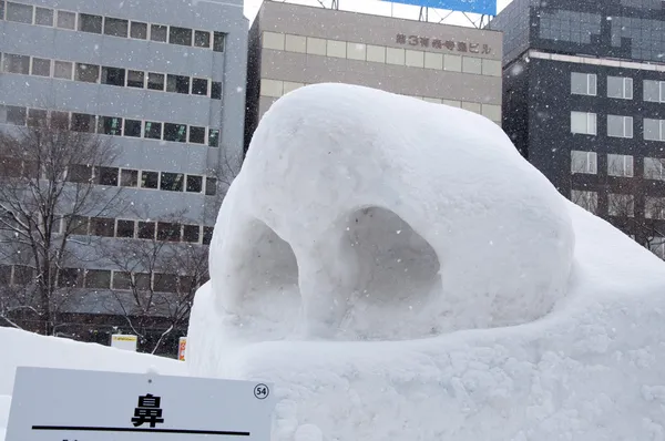 Estrutura do nariz com narina, Sapporo Snow Festival 2013 — Fotografia de Stock