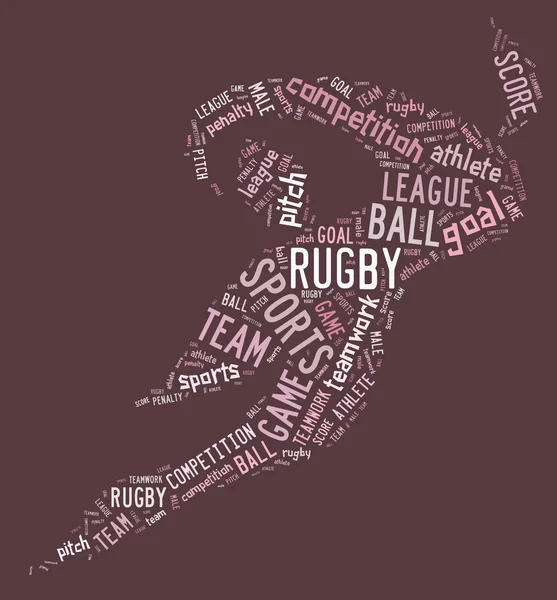 Rugby fotbal piktogram s růžovými výrazů — Stock fotografie
