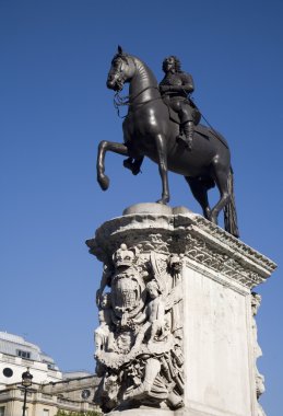 London - statue of king Charles I - Trafalgar square clipart