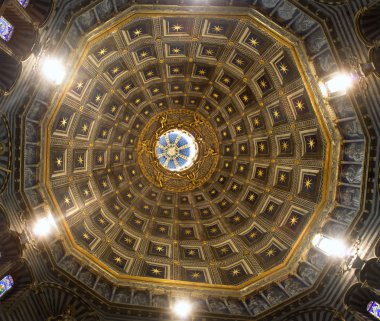 Siena - katedral santa maria assunta cupola. - iç