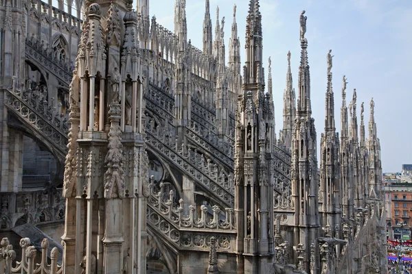 Milão - Duomo do telhado — Fotografia de Stock