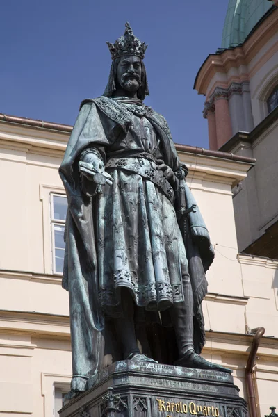 Прага - Карла Iv статуя — стокове фото