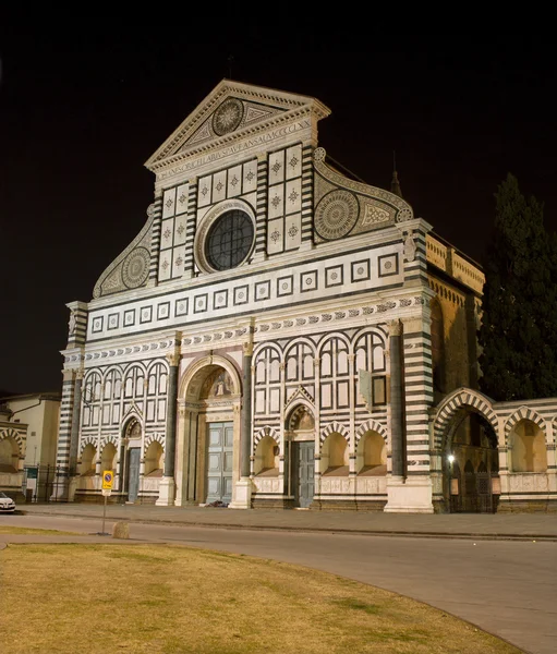 Florence - Santa Maria Novella dans la nuit — Photo