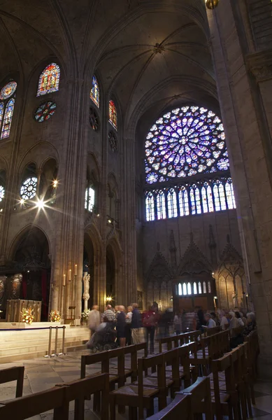 Paříž - interiér katedrála Notre-Dame — Stock fotografie