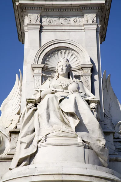 London - victoria memorial - detal królowej — Zdjęcie stockowe