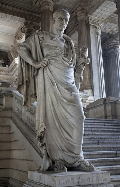 BRUSSELS - JUNE 22: Statue of ancient jurist Domitius Ulpianus from vestiubule of Justice palace by sculptor Antoine-Felix Boureon on June 22, 2012 in Brussels. — Stock Photo, Image