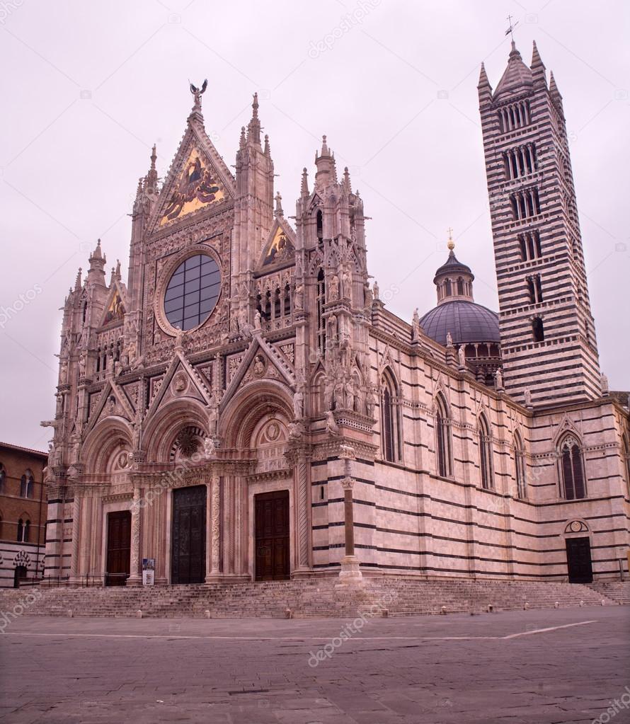 Siena - cathedral Santa maria Assunta in morning