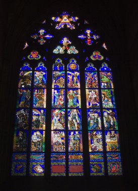 pencere-st. vitus Katedrali Prag bölmesinden