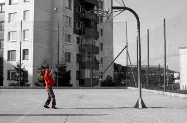 küçük kız oyunu - basketbol