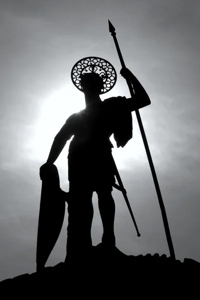 Venice - silhouette of st. Marc column — Stock Photo, Image