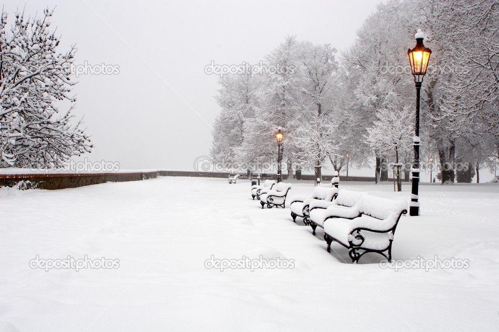 Bratislava - castle park in winter