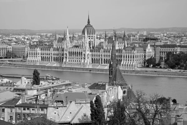 Будапешт - прогноз від стіни до парламенту — стокове фото