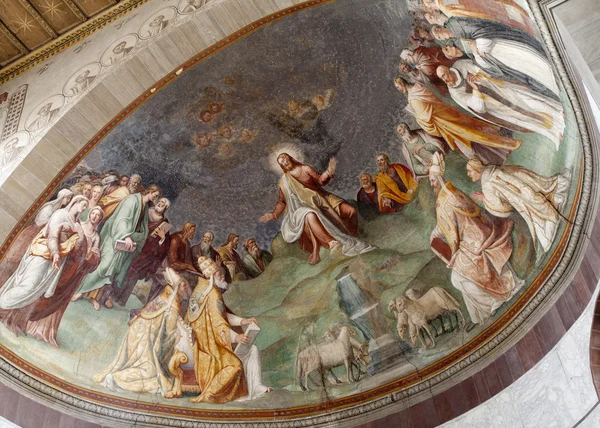 Řím - Ježíš učitel freska od kostela santa sabina — Stock fotografie