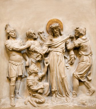 Vienna - relief Christ on the cross-way from the Dominicans church clipart