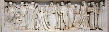 Budapeşte - kutsal Kral st. stephen taç giyme töreni - detay st. stephen Anıtı