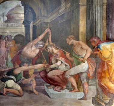 Roma - santa prassede Kilisesi İsa'nın dikenli taç giyme töreni