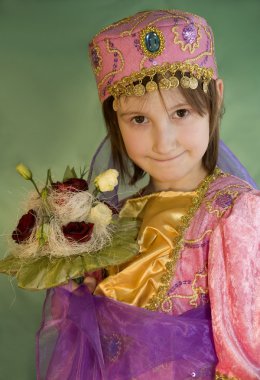 Karnaval giysileri küçük kızı